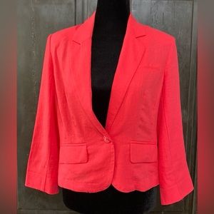 Cato pink /orange linen jacket. Size small